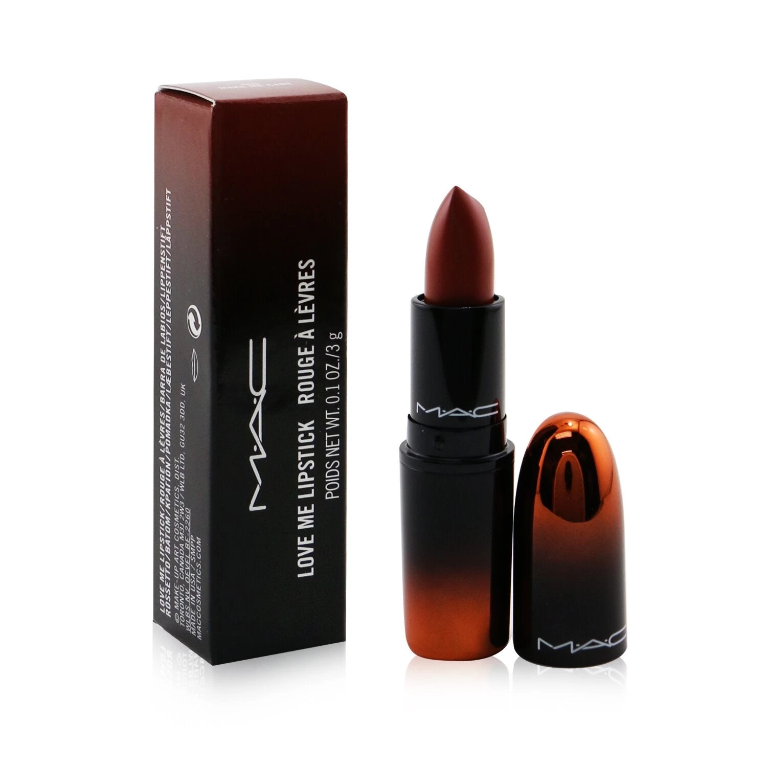 MAC Love Me Lipstick - # 423 E For Effortless (Burnt Deep Red) 3g/0.1oz 22 MAC Love Me Lipstick - # 423 E For Effortless (Burnt Deep Red) 3g/0.1oz - Image 20